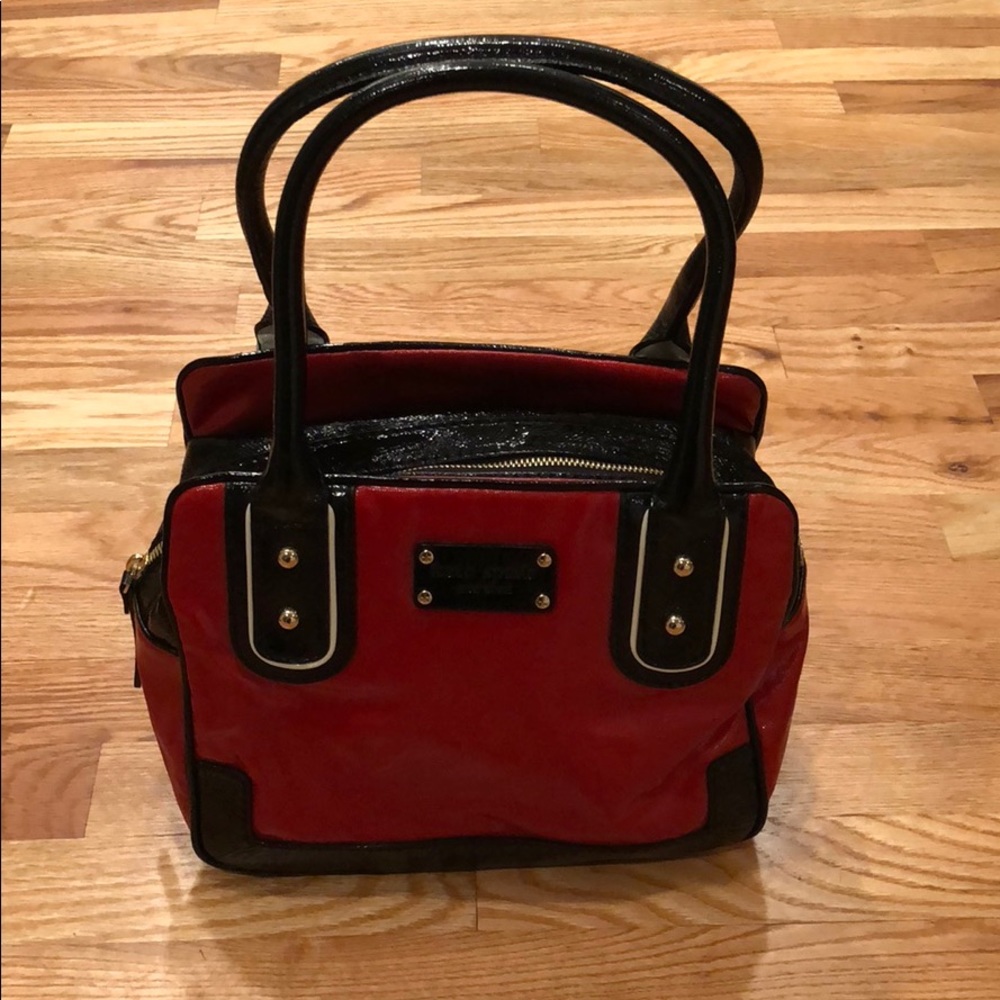 Kate Spade Red and Black Patent Leather Bag